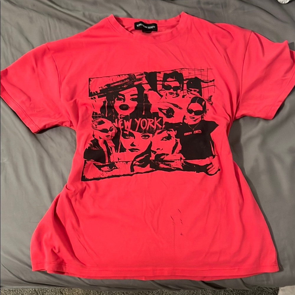 Streetwear Society Y2K red mid baggy T-shirt
